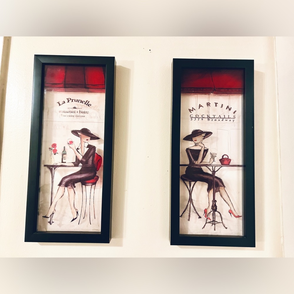 Andrea Laliberte Reverse Print On Glass Pictures Series Of 2